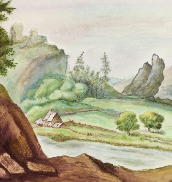 Landscapes Original Art - Landscape, Fischer, c.1960