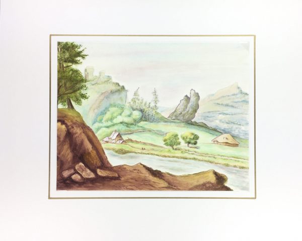 Landscapes Original Art - Landscape, Fischer, c.1960
