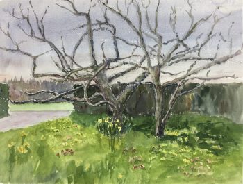 Landscapes Original Art - Landscape, R. Prigent, c.1960