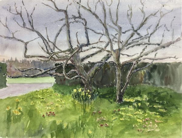 Landscapes Original Art - Landscape, R. Prigent, c.1960