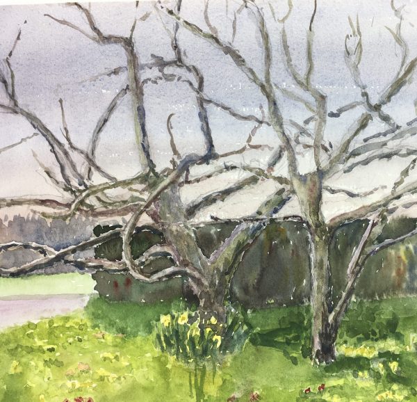 Landscapes Original Art - Landscape, R. Prigent, c.1960