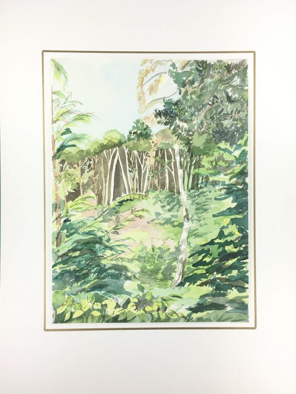 Landscapes Original Art - Lush Forest, French, c.1960