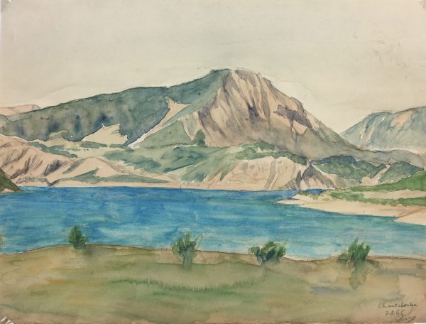 Lakes & Ponds Original Art - Chanteloube, Dordogne, France, Signed, 1965