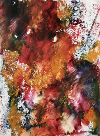Abstract Modern Original Art - Abstract Monotype, T.S., c.1970