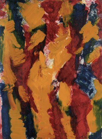 Abstract Modern Original Art - Abstract Monotype, T.S., c.1970