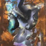 Abstract Modern Original Art - Abstract Feathers, F. Fortoul, 2004