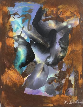 Abstract Modern Original Art - Abstract Feathers, F. Fortoul, 2004