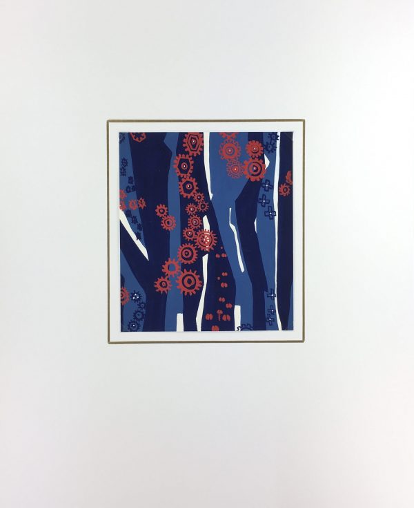 Abstract Modern Original Art - Blue Forest, French, 2000s
