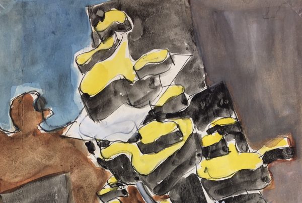 Abstract Modern Original Art - Space Position, Wornser, c.1980
