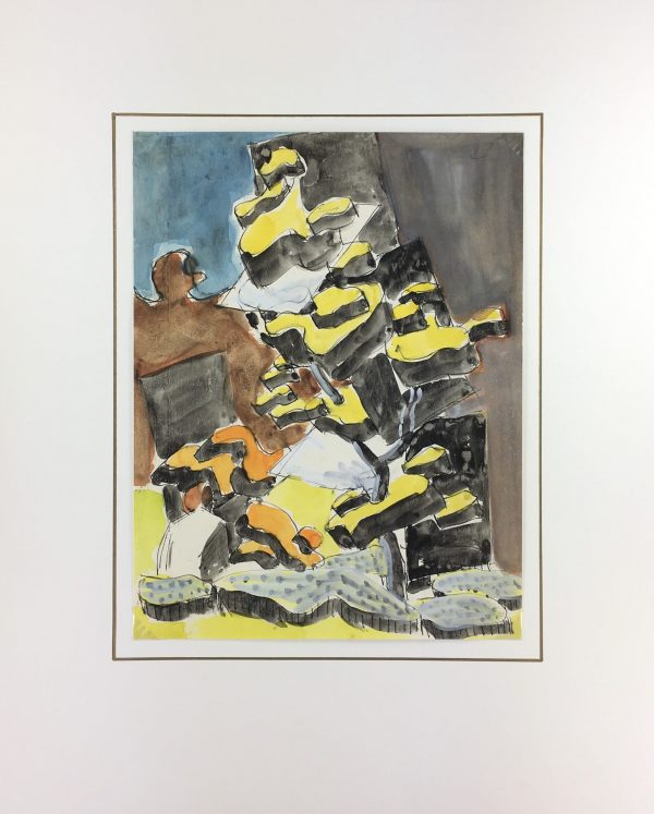 Abstract Modern Original Art - Space Position, Wornser, c.1980