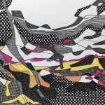 Abstract Modern Original Art - Geometric Horizon, Dedd, 1980s