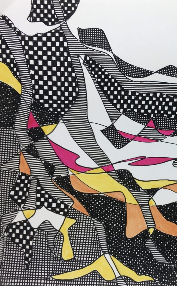 Abstract Modern Original Art - Geometric Horizon, Dedd, 1980s