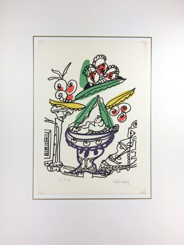 Abstract Modern Original Art - La Convoitise, C. Lapicque, 1973