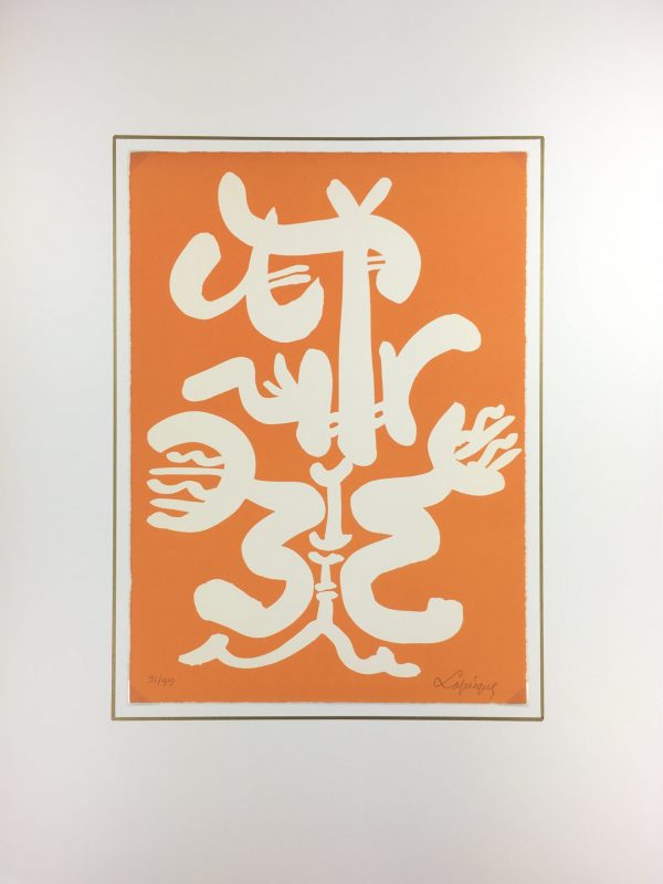 Abstract Modern Original Art - Danse Rituelle, C. Lapicque, 1967