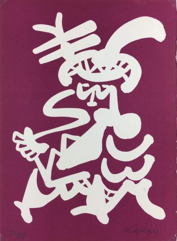 Abstract Modern Original Art - Osim, C. Lapicque, 1967