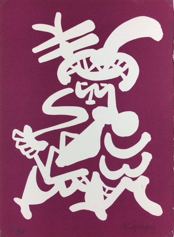 Abstract Modern Original Art - Osim, C. Lapicque, 1967