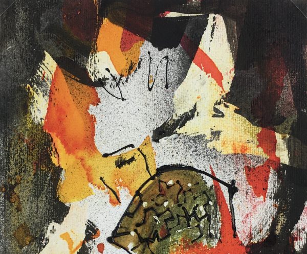 Modern Original Art - Fire Abstract, F. Fortoul, 2020