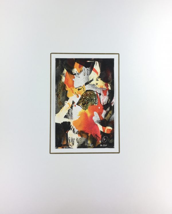 Modern Original Art - Fire Abstract, F. Fortoul, 2020