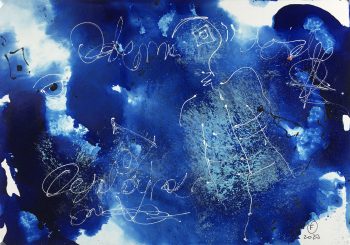 Modern Original Art - Silver Blues, F. Fortoul, 2020