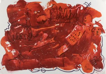 Modern Original Art - Red Abstract, F. Fortoul, 2020