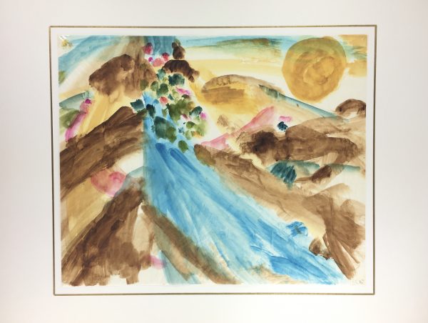 Modern Original Art - Mountain Sunrise, C.S., French, 1963
