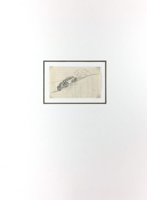 Sketches Original Art - Fast Car, Pecil, C.1930
