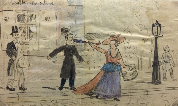 Sketches Original Art - Double Mesaventure, Stage Performance, C.1920
