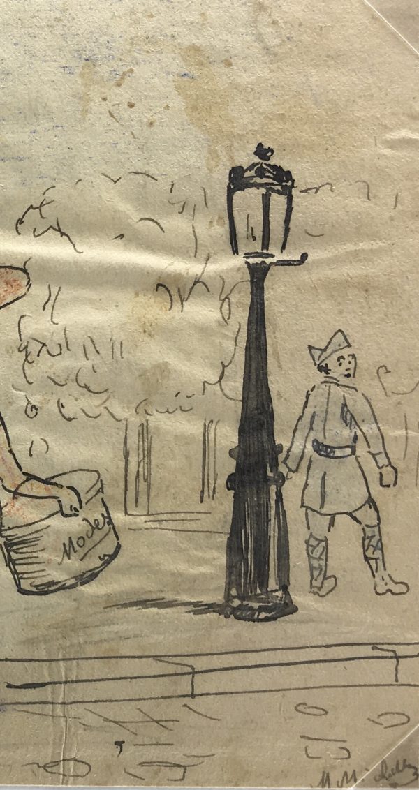 Sketches Original Art - Double Mesaventure, Stage Performance, C.1920