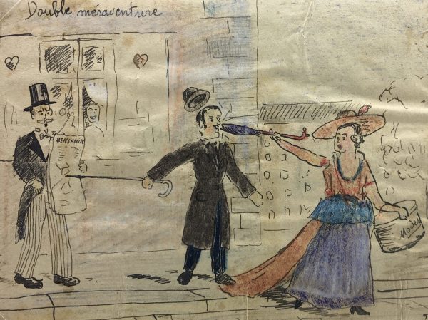 Sketches Original Art - Double Mesaventure, Stage Performance, C.1920