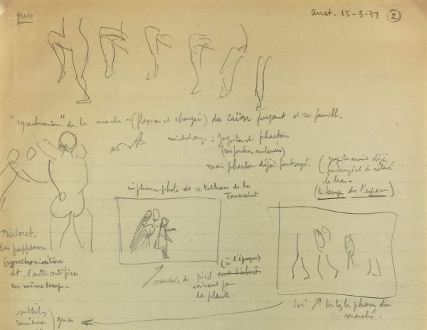 Sketches Original Art - Artist Notes, Albert Vialé, 1937