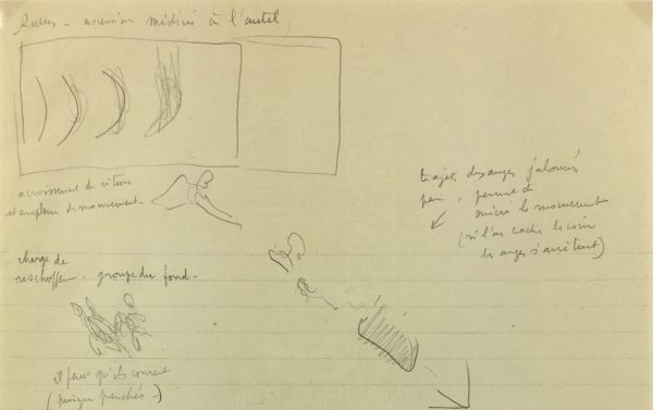 Sketches Original Art - Artist Notes, Albert Vialé, 1937