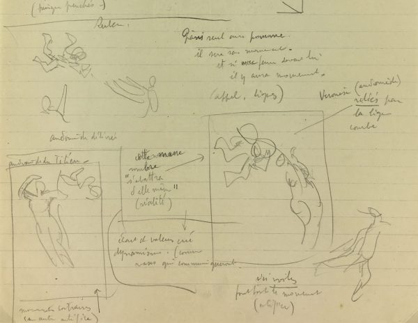 Sketches Original Art - Artist Notes, Albert Vialé, 1937
