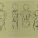 Sketches Original Art - Drawings, Werner Bell (1895-1978), C.1960