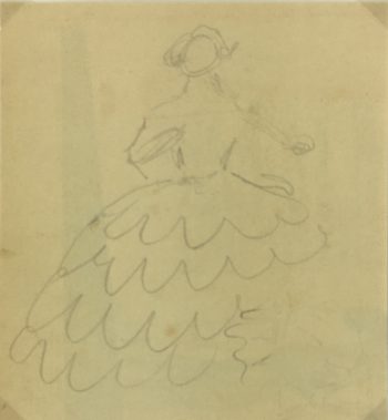 Sketches Original Art - Sketch, French Drawing, C.1930