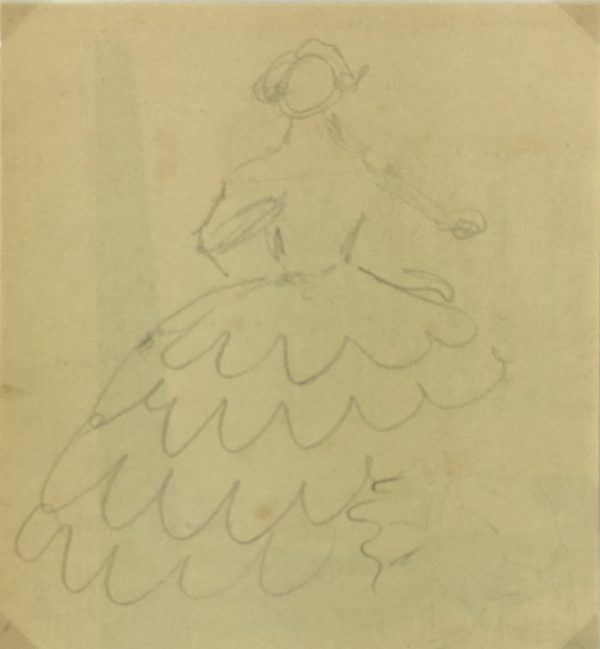 Sketches Original Art - Sketch, French Drawing, C.1930