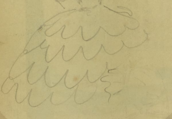 Sketches Original Art - Sketch, French Drawing, C.1930