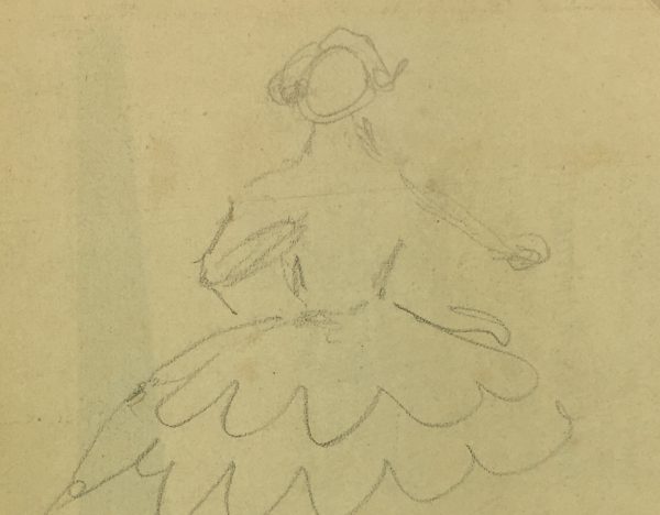 Sketches Original Art - Sketch, French Drawing, C.1930