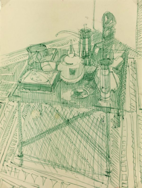 Sketches Original Art - Pen & Ink - Line Drawing, Jean-Claude Lauthe, C.1930