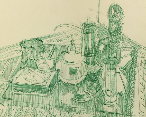 Sketches Original Art - Pen & Ink - Line Drawing, Jean-Claude Lauthe, C.1930