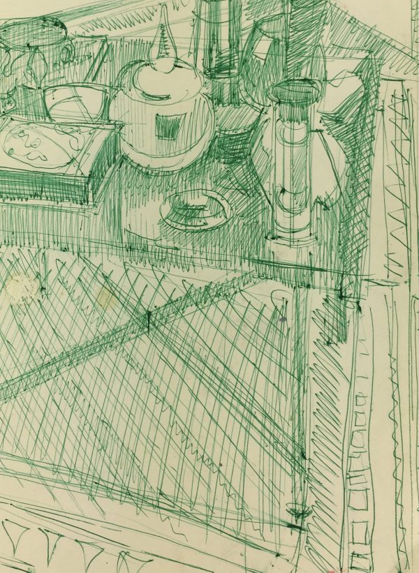 Sketches Original Art - Pen & Ink - Line Drawing, Jean-Claude Lauthe, C.1930