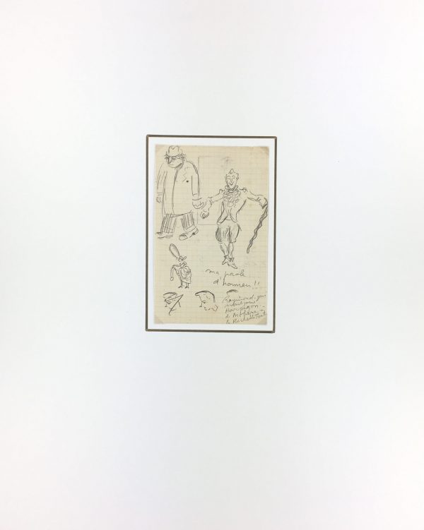 Sketches Original Art - Sketch, French Drawing, C.1950