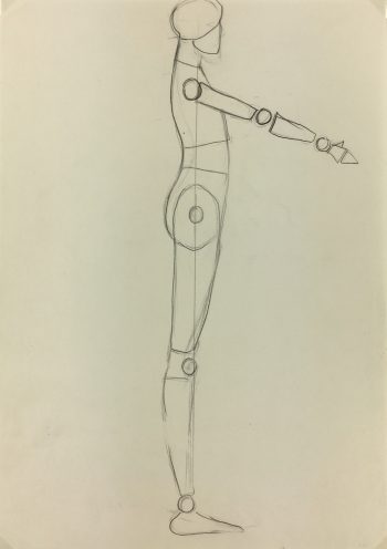 Sketches Original Art - Sketch, French Drawing, C.1980