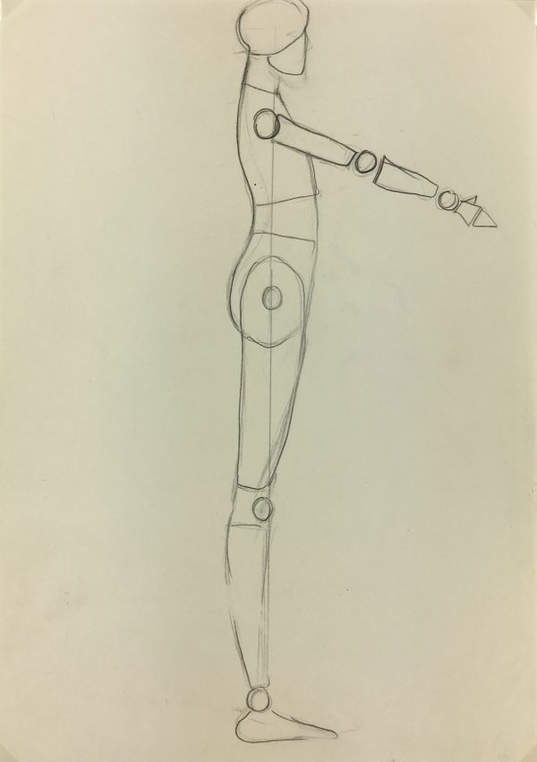 Sketches Original Art - Sketch, French Drawing, C.1980