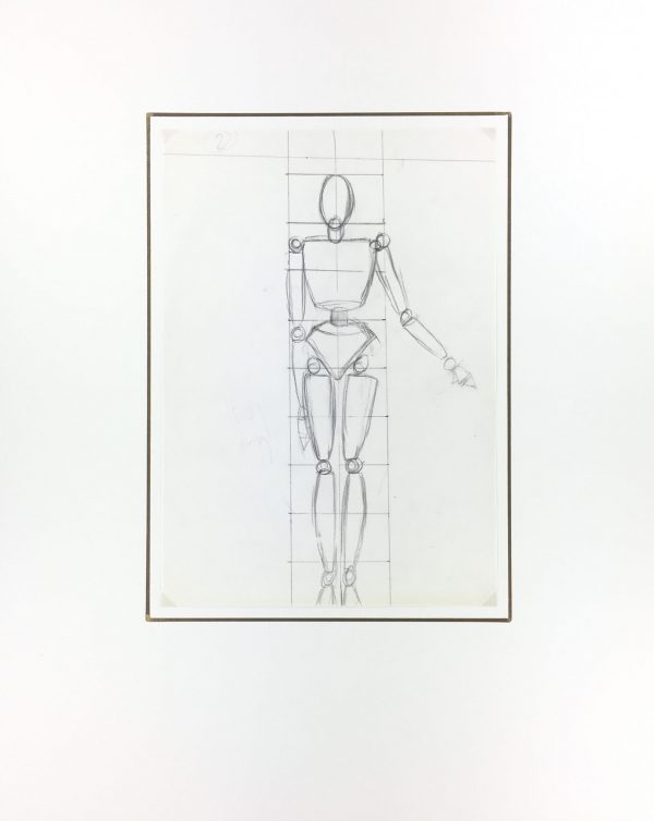 Sketches Original Art - Sketch, French Drawing, C.1980