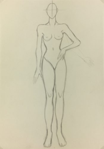 Sketches Original Art - Sketch, French Drawing, C.1980