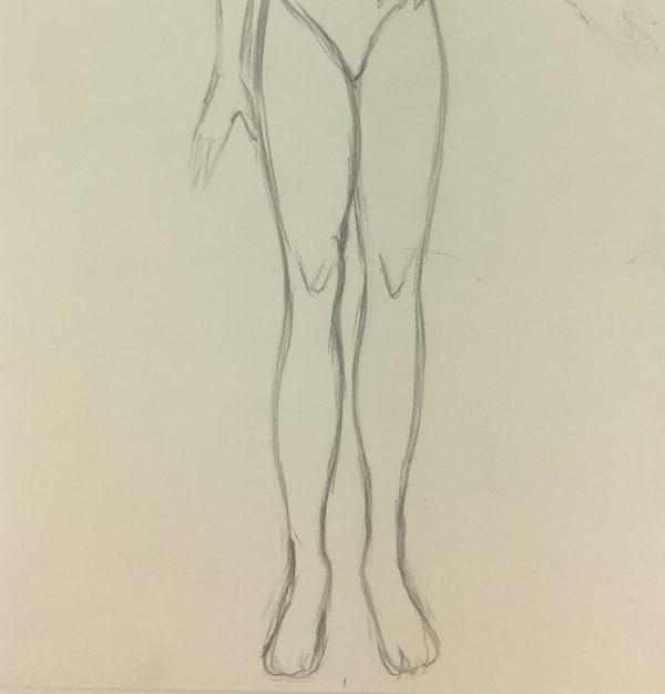 Sketches Original Art - Sketch, French Drawing, C.1980