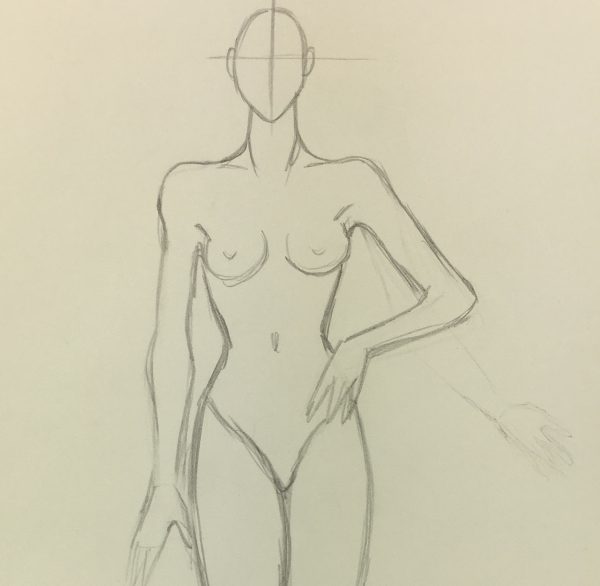Sketches Original Art - Sketch, French Drawing, C.1980