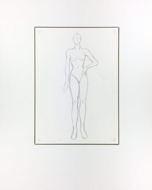 Sketches Original Art - Sketch, French Drawing, C.1980