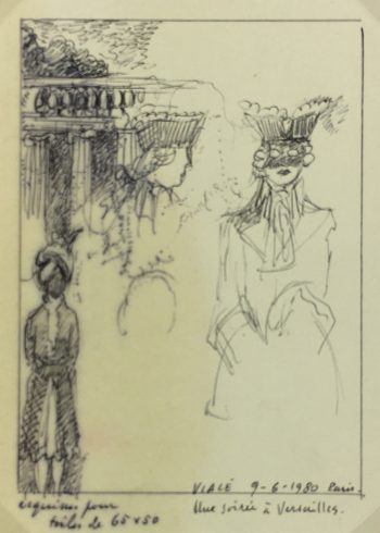 Sketches Original Art - Versailles, Albert Vialé, 1980