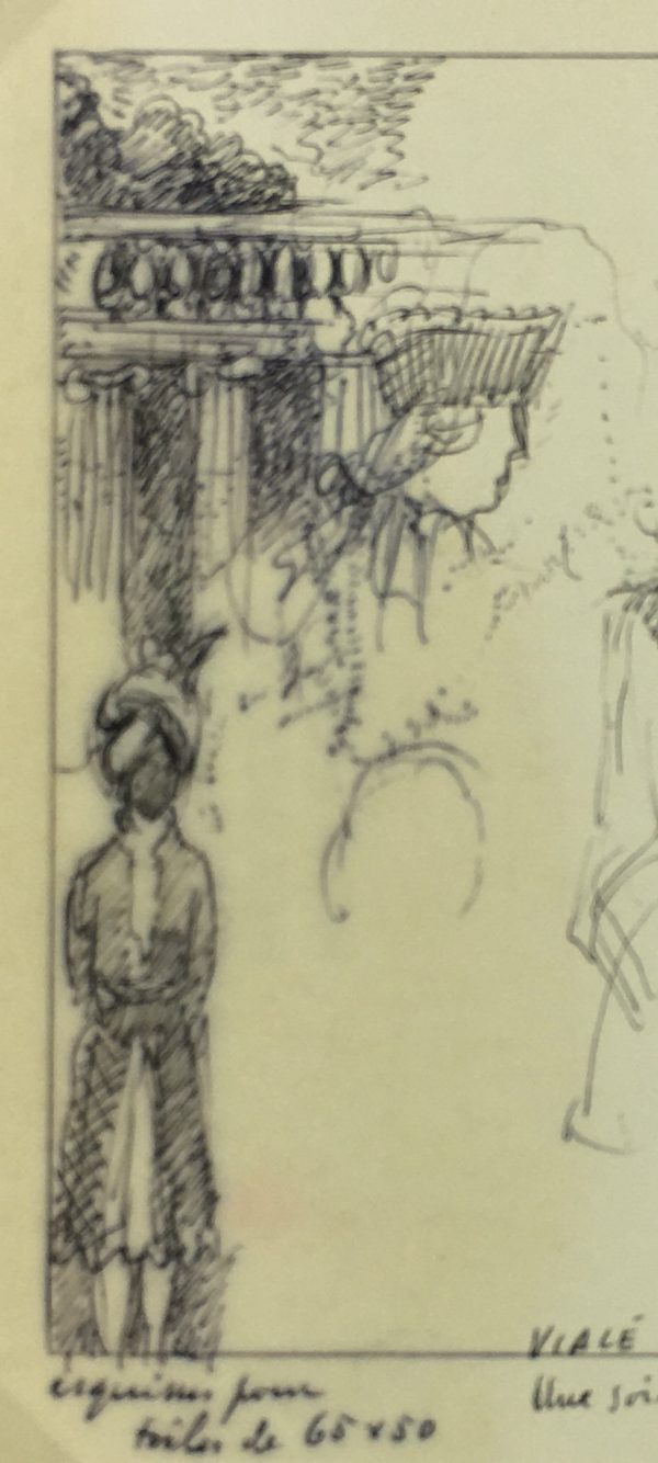 Sketches Original Art - Versailles, Albert Vialé, 1980
